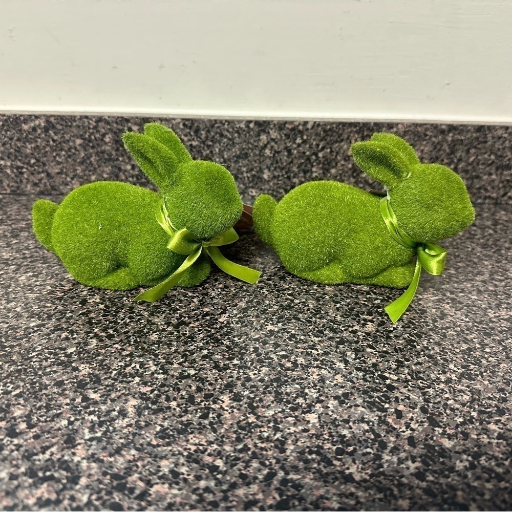 Easter Green Moss Bunny Set of 2